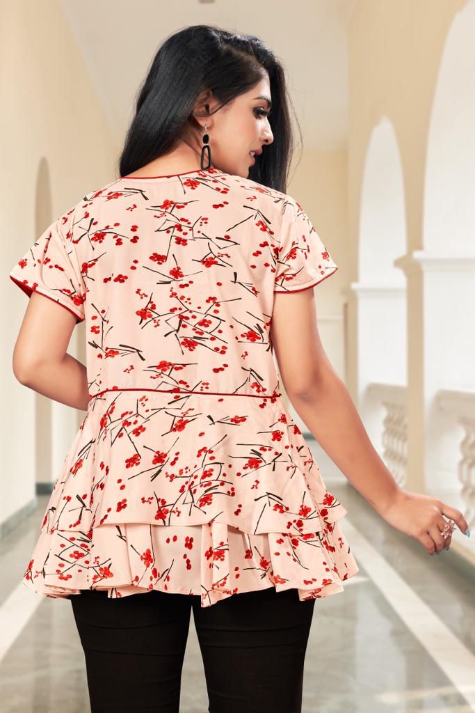 Women’s Printed Peplum Top