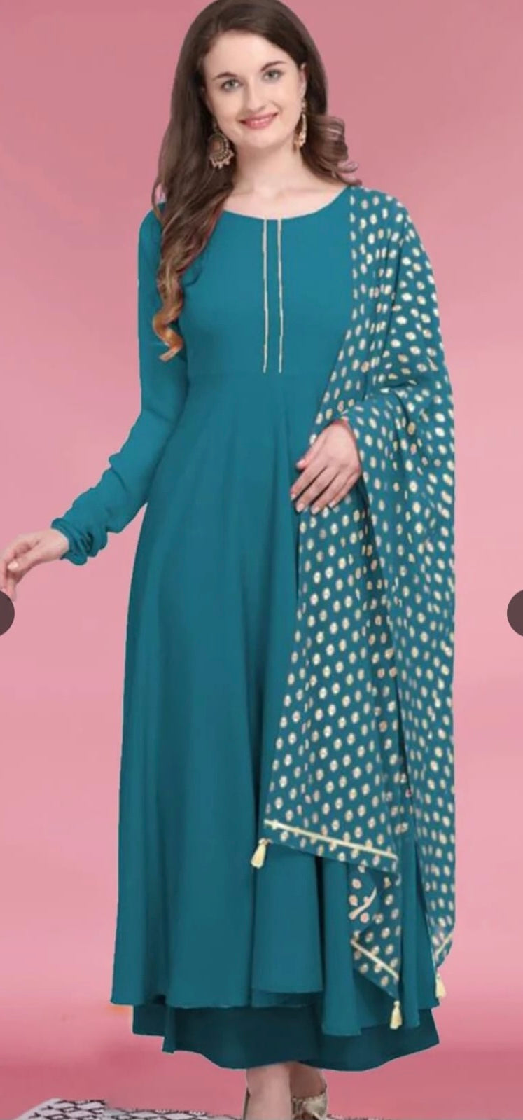 Teal Blue Flare Anarkali